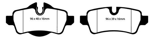 EBC Green Stuff Brake Pads - Rear for Mini Mini (R50/R52/R53)