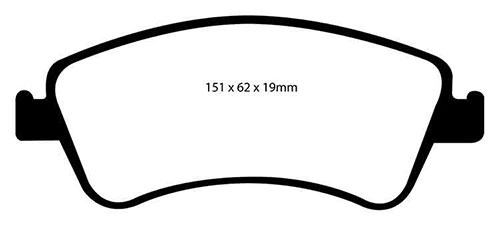 EBC Green Stuff Brake Pads - Front for Toyota Auris
