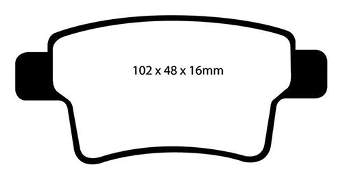 EBC Green Stuff Brake Pads - Rear for Citroen C4 Grand Picasso