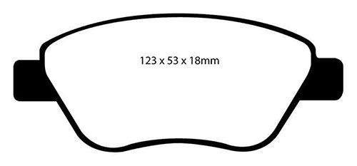 EBC Green Stuff Brake Pads - Front for Vauxhall Corsa Mk 3 (D)