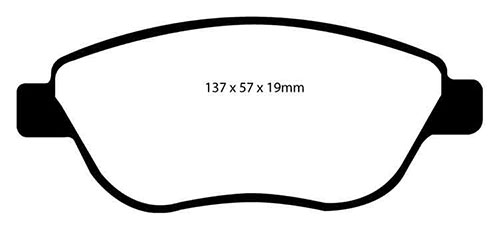 EBC Green Stuff Brake Pads - Front for Vauxhall Corsa Mk 3 (D)