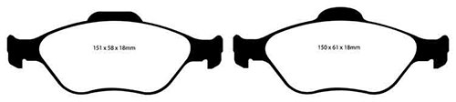 EBC Green Stuff Brake Pads - Front for Toyota Yaris
