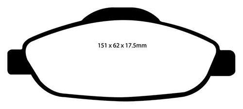 EBC Green Stuff Brake Pads - Front for Peugeot 308