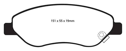 EBC Green Stuff Brake Pads - Front for Vauxhall Corsa Mk 3 (D)