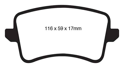 EBC Green Stuff Brake Pads - Rear for Audi A4 (8K)