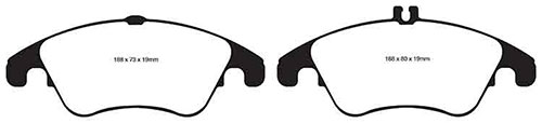 EBC Green Stuff Brake Pads - Front for Mercedes SLK-Class