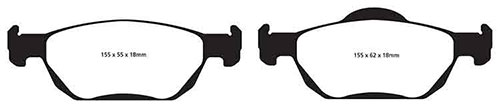 EBC Green Stuff Brake Pads - Front for Honda Civic Mk 9