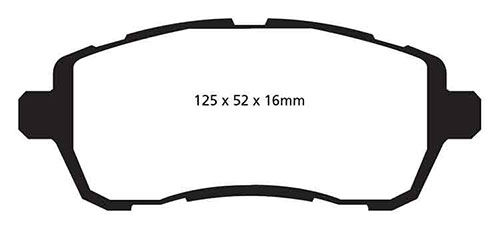 EBC Green Stuff Brake Pads - Front for Ford Fiesta Mk 7