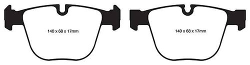 EBC Green Stuff Brake Pads - Rear for BMW 7 Series (F01/F02/F03/F04)