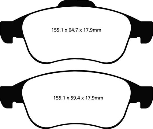 EBC Green Stuff Brake Pads - Front for Renault Megane III