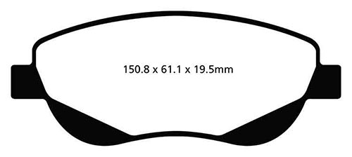 EBC Green Stuff Brake Pads - Front for Toyota Avensis