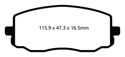 EBC Green Stuff Brake Pads - Front for Hyundai i10