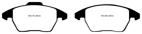 EBC Green Stuff Brake Pads - Front for Peugeot 308