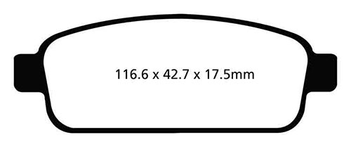 EBC Green Stuff Brake Pads - Rear for Vauxhall Astra Mk 6 (J)