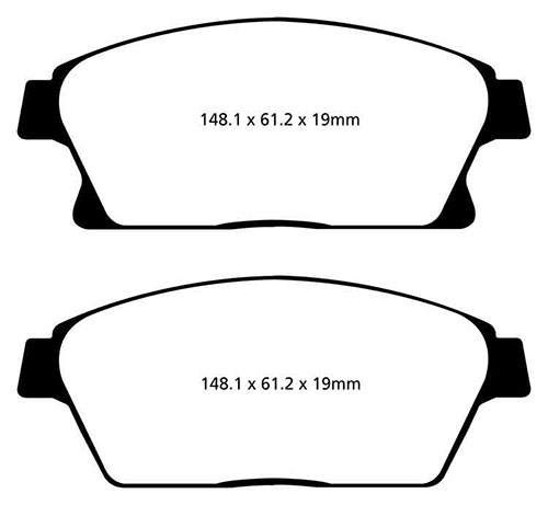 EBC Green Stuff Brake Pads - Front for Vauxhall Mokka
