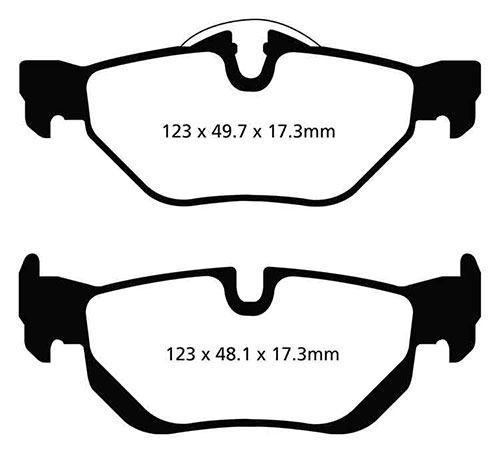 EBC Green Stuff Brake Pads - Rear for BMW 1 Series (E81/E82/E87/E88)
