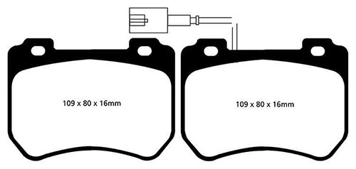 EBC Green Stuff Brake Pads - Front for Alfa Romeo 159