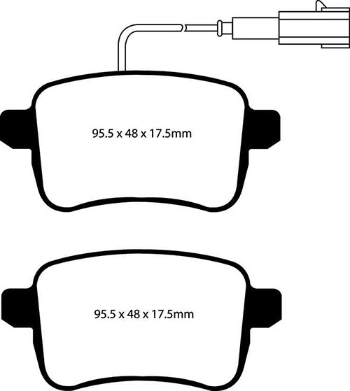 EBC Green Stuff Brake Pads - Rear for Alfa Romeo Giulietta