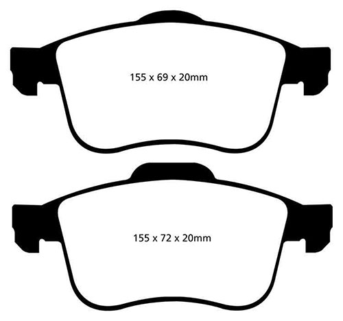 EBC Green Stuff Brake Pads - Front for Alfa Romeo Giulietta