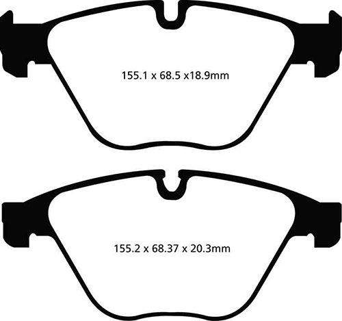 EBC Green Stuff Brake Pads - Front for BMW 5 Series (F07/F10/F11)