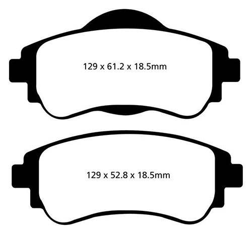 EBC Green Stuff Brake Pads - Front for Citroen C4