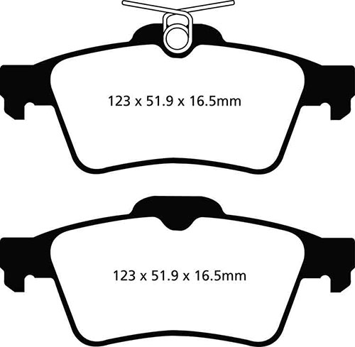 EBC Green Stuff Brake Pads - Rear for Peugeot 508