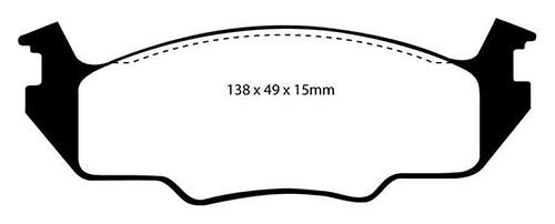 EBC Green Stuff Brake Pads - Front for VW Golf Mk 1 (17)