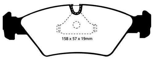 EBC Green Stuff Brake Pads - Front for BMW 6 Series (E24)