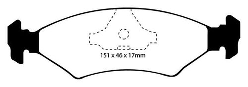 EBC Green Stuff Brake Pads - Front for Ford Sierra