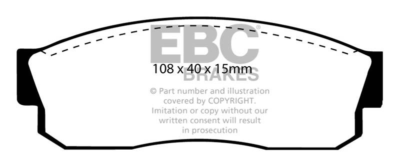 EBC Green Stuff Brake Pads - Front for Subaru Justy