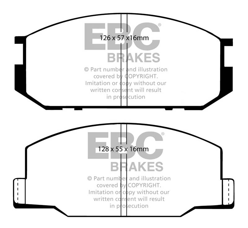 EBC Green Stuff Brake Pads - Front for Toyota Celica