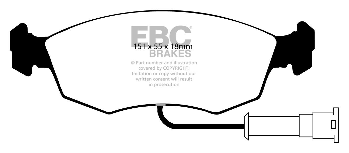 EBC Green Stuff Brake Pads - Front for Ford Escort Mk 5