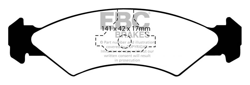EBC Green Stuff Brake Pads - Front for Ford Fiesta Mk 2