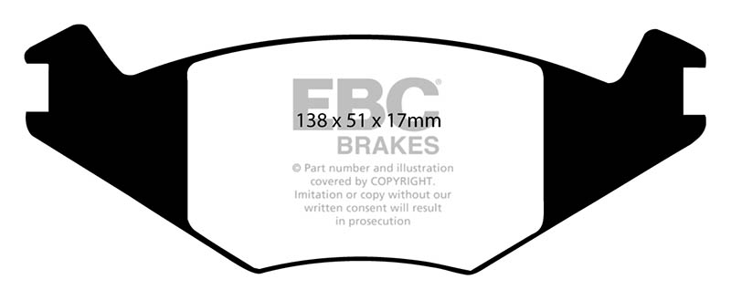 EBC Green Stuff Brake Pads - Front for Seat Ibiza Mk 2 (6K)