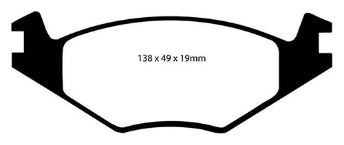 EBC Green Stuff Brake Pads - Front for VW Golf Mk 1 (17)