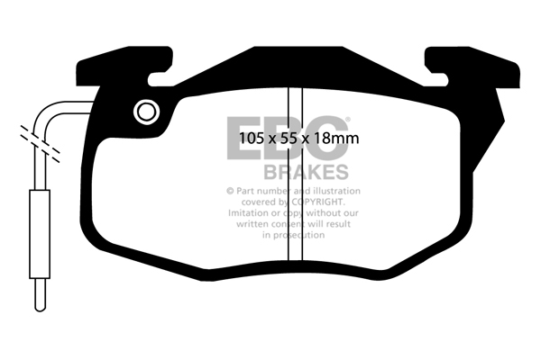 EBC Green Stuff Brake Pads - Front for Renault 21