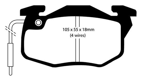 EBC Green Stuff Brake Pads - Front for Citroen AX