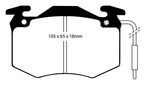 EBC Green Stuff Brake Pads - Rear for Renault 5