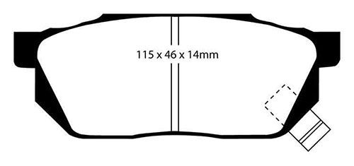 EBC Green Stuff Brake Pads - Front for Honda Civic Mk 5