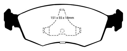 EBC Green Stuff Brake Pads - Front for TVR T350