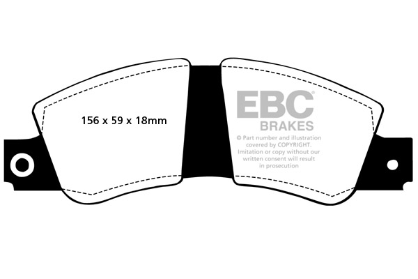 EBC Ultimax Brake Pads - Front for Renault Trafic