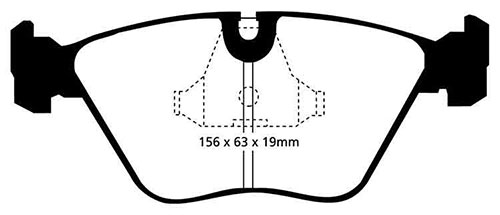 EBC Green Stuff Brake Pads - Front for BMW 7 Series (E32)