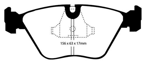 EBC Green Stuff Brake Pads - Front for Jaguar XK