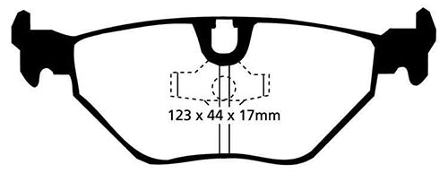 EBC Green Stuff Brake Pads - Rear for BMW 7 Series (E32)