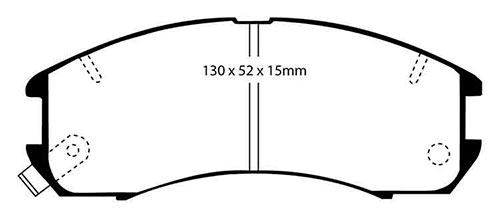 EBC Green Stuff Brake Pads - Front for Ford Probe