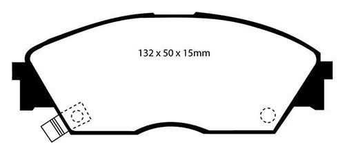 EBC Green Stuff Brake Pads - Front for Honda Civic Mk 4