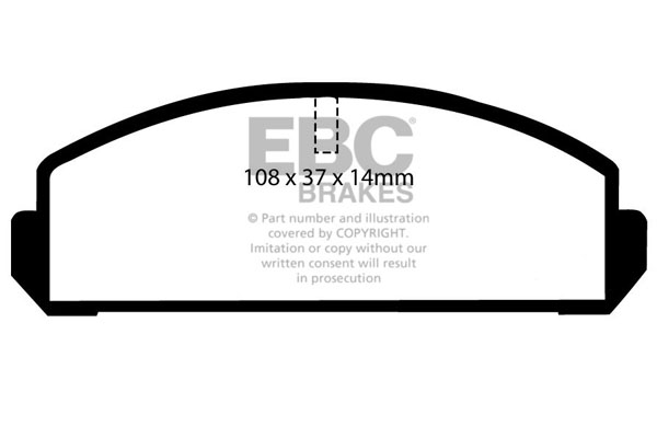 EBC Ultimax Brake Pads - Front for Mitsubishi Colt