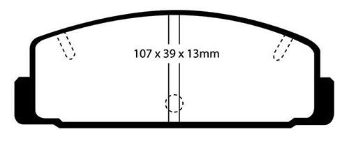 EBC Green Stuff Brake Pads - Rear for Mazda 626