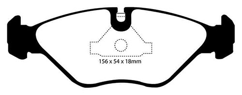 EBC Green Stuff Brake Pads - Front for Saab 9000