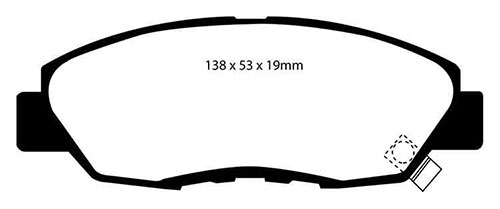 EBC Green Stuff Brake Pads - Front for Honda Accord